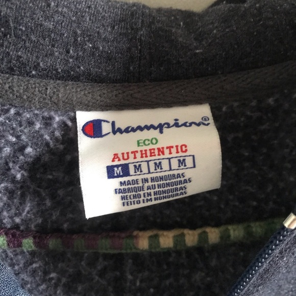 Champion Blue Zip Up Hoodie - Picture 3 of 4